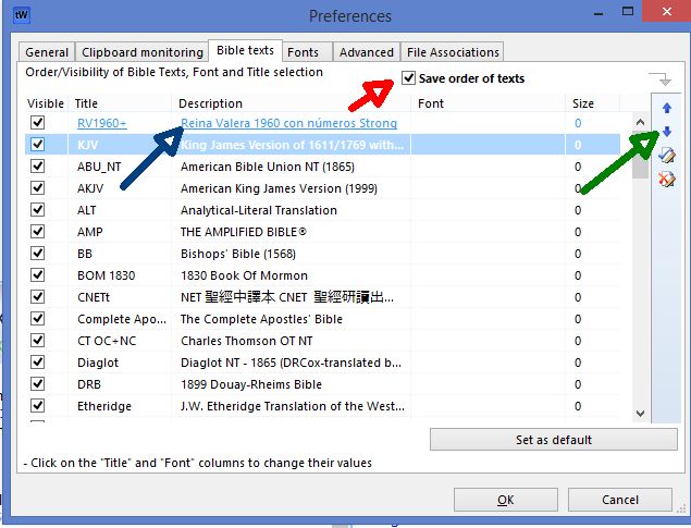 theWord setting Bible order