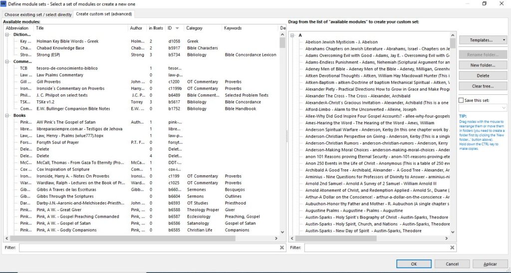 Define Module Sets 1 raw