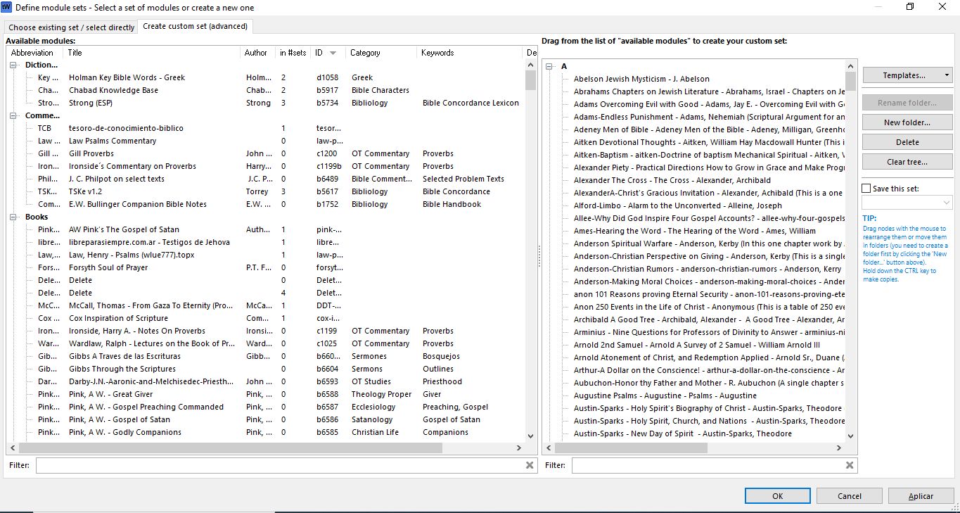 Define Module Sets 1 raw