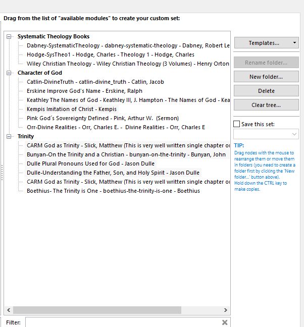 Define Module Sets 3 specifying individual books