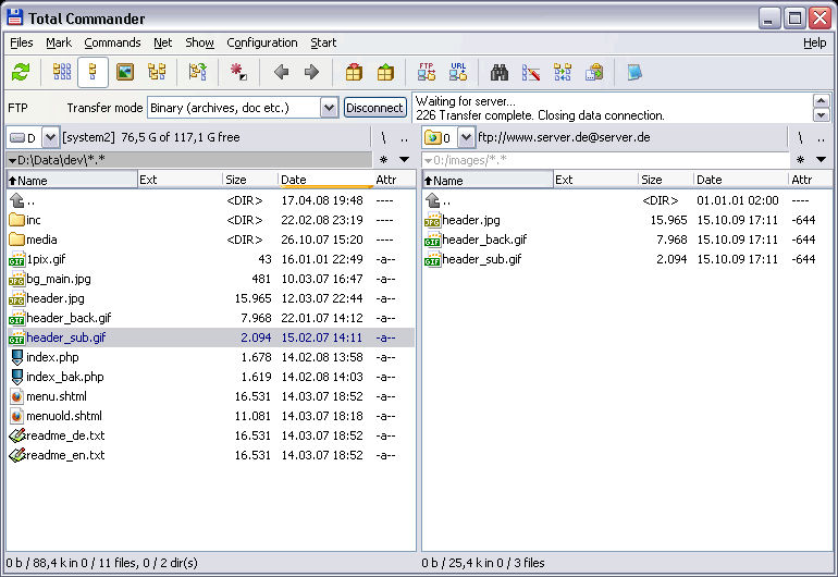 Totalcommander File Manager Program